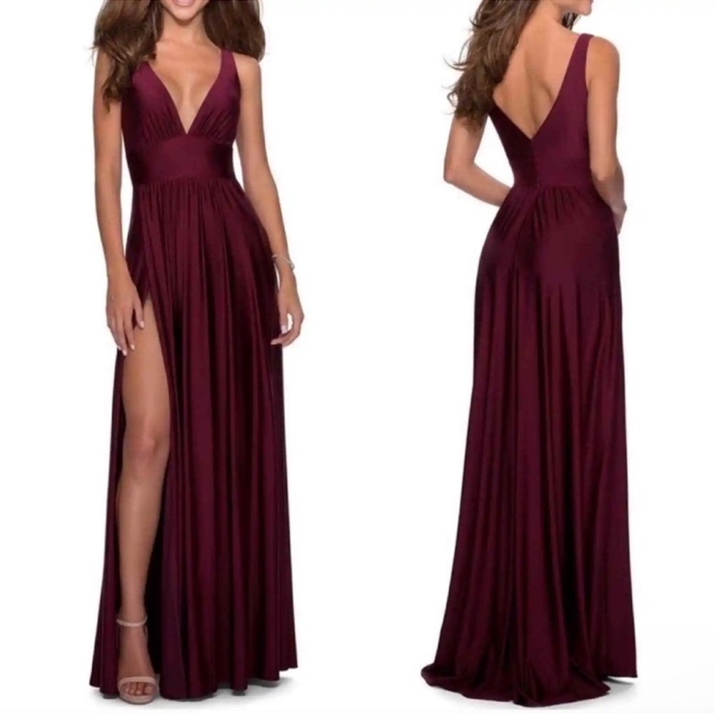 La femme dark dark berry dress